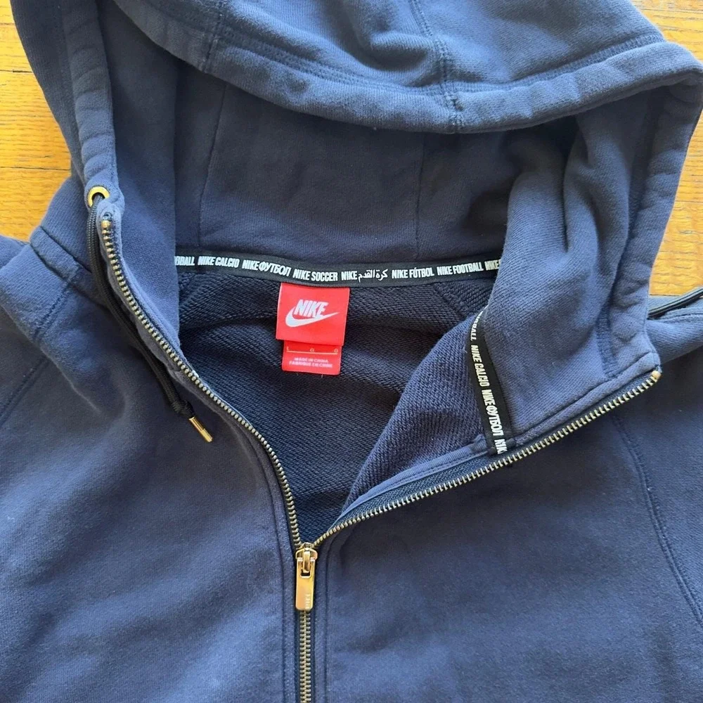 Nike‎ F.C. Full Zip Hoodie Sweatshirt Soccer Football Jacket Navy Blue